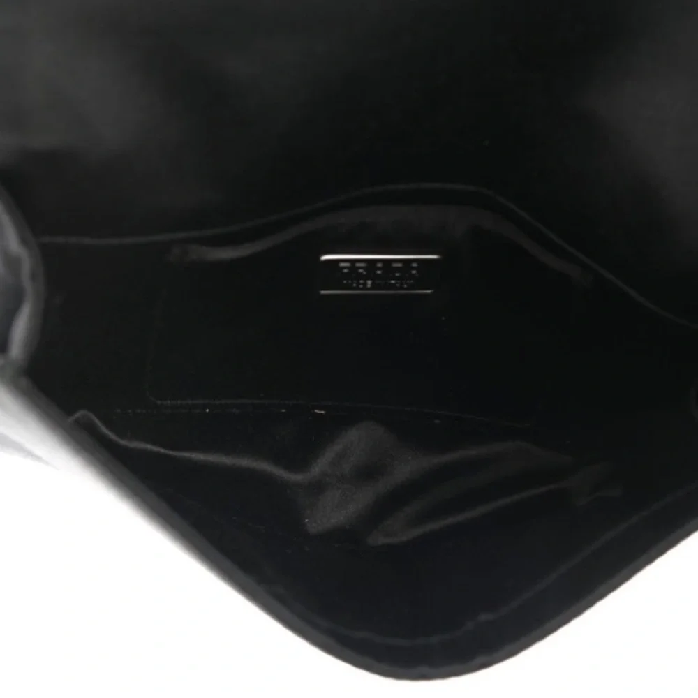 Prada Crystal Black Satin Beaded Clutch – Like New - Picture 6 of 10
